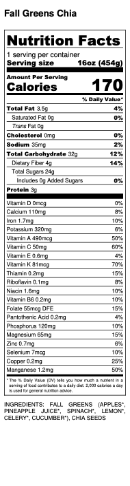 Fall Greens Chia